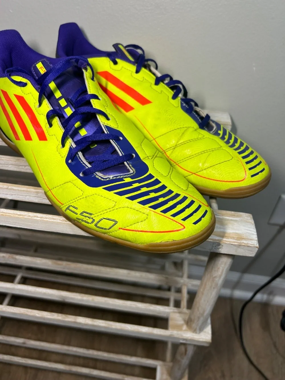 Adidas F50 F5 TRX Indoor Soccer Futbol Cleat Rare 2011 Messi Green Mens Sz 12